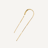 Gilded Arc Threader Earring