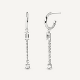 Baguette Chain Drop Earrings