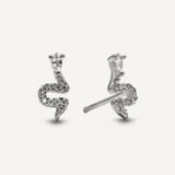 Nagini Crystal Studs - Silver