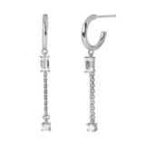 Baguette Chain Drop Earrings