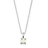 Silver Opal Necklace