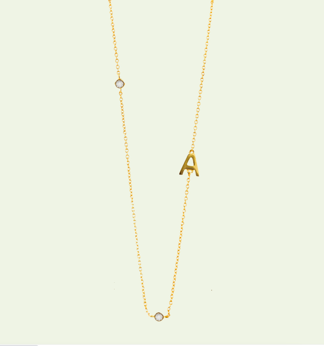 Adaline "E" Initial Necklace