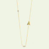 Adaline "B" Initial Necklace