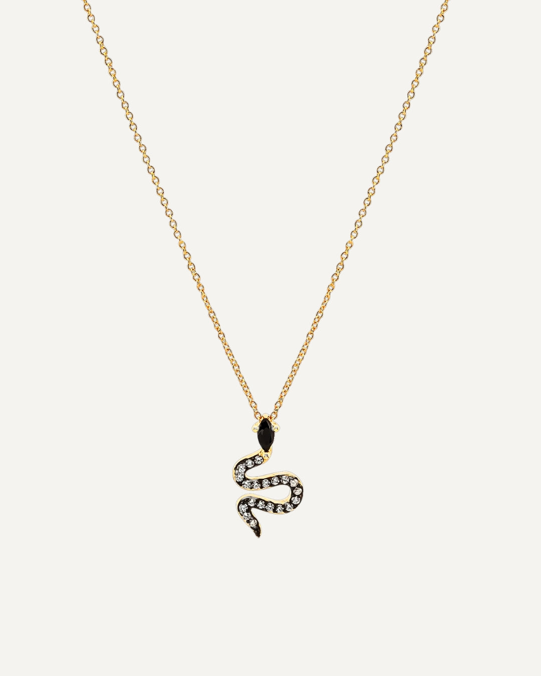 Nagini Onyx Snake Necklace